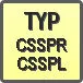 Piktogram - Typ: CSSPR/L